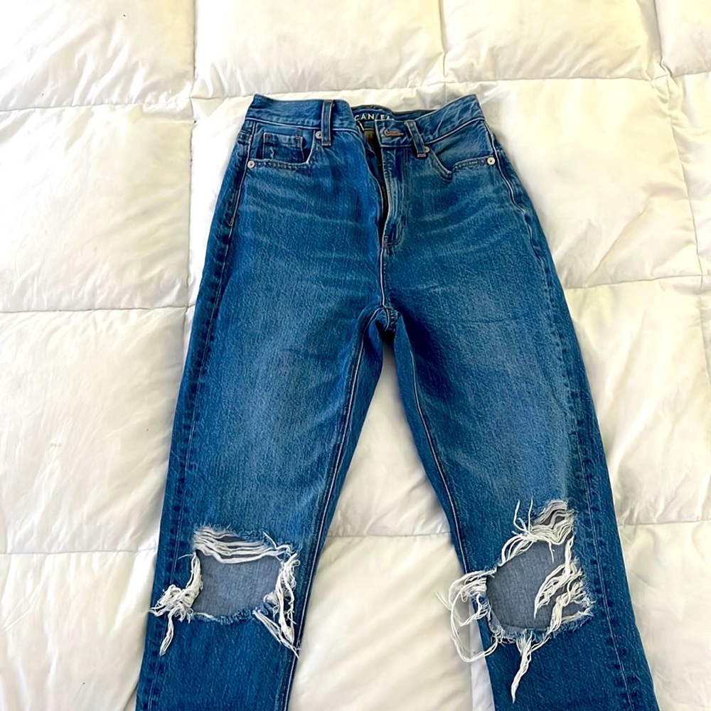 American Eagle highest rise mom Jean